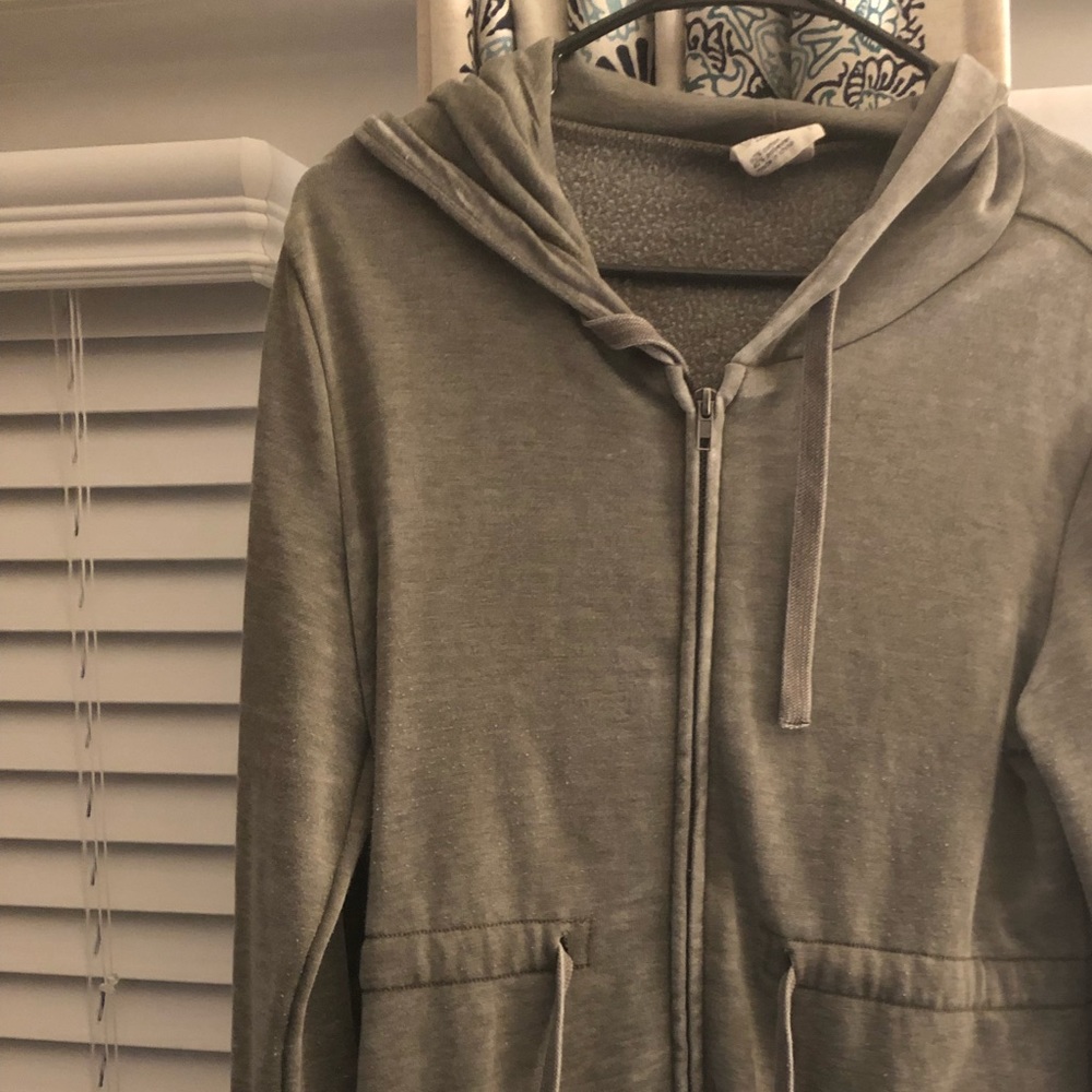 Green zip up hoody